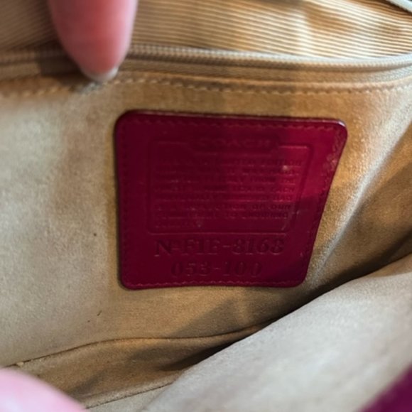 Coach Clutch Bag Genuine Alligator Clutch Magenta Italy 2001 HTF Rare Vintage - Picture 5 of 8